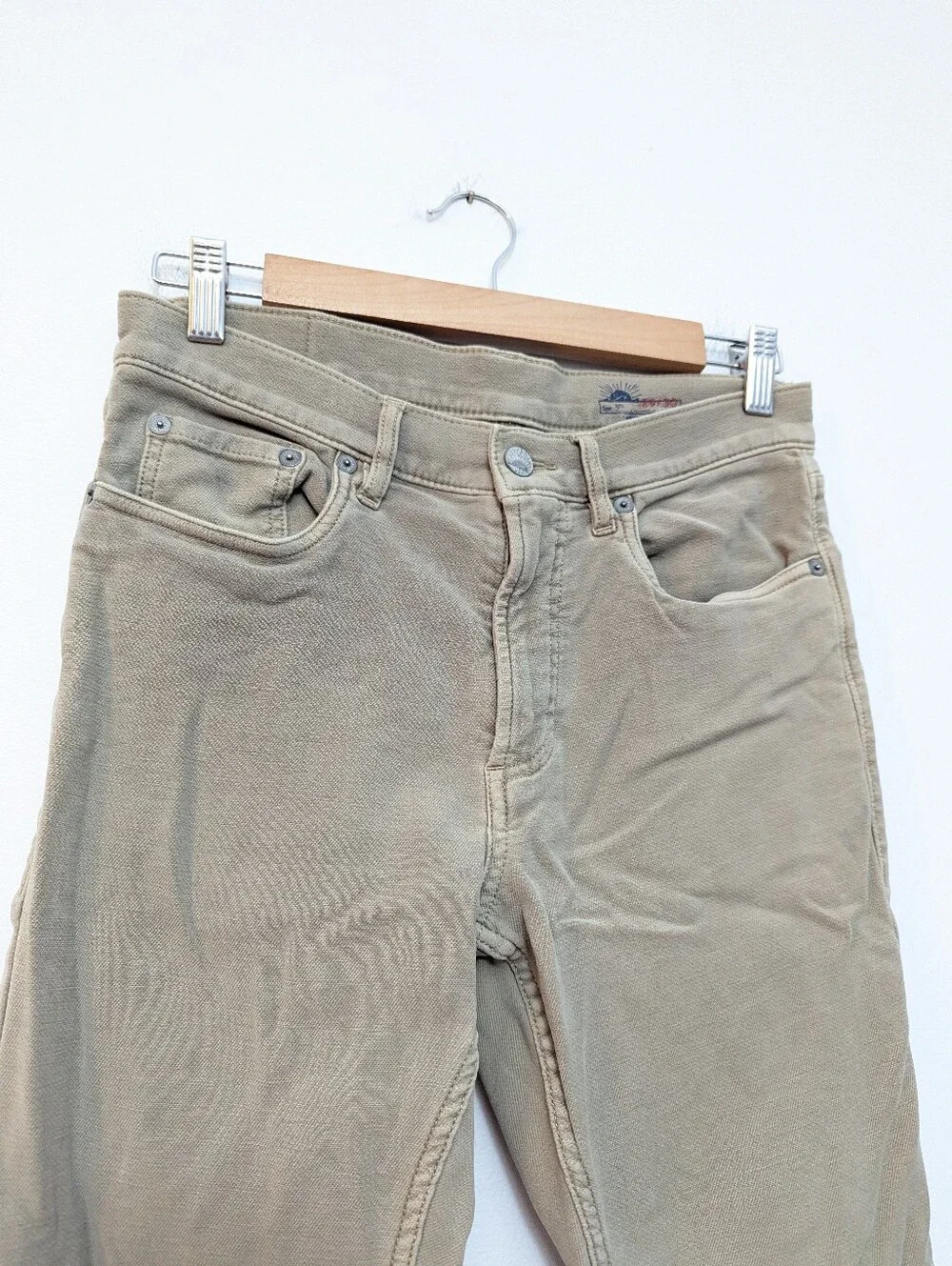 Faherty Mens Stretch Terry 5 Pocket Pants In Desert Tan Size 29 X 30